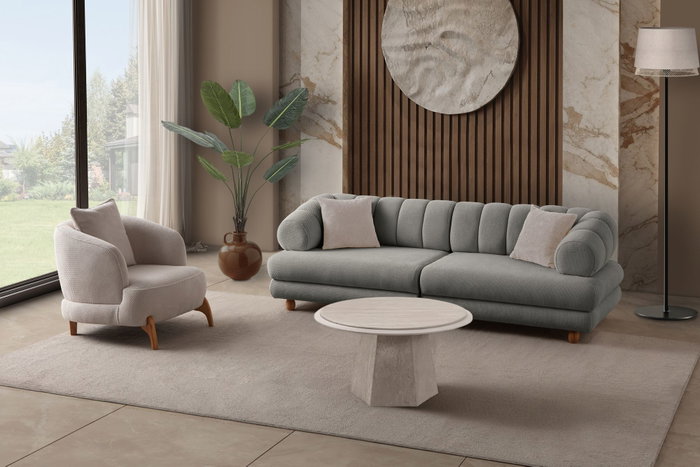 Atelier Del Sofa Sofá Gloria 3 Plazas Gris Atelier Del Sofa Sofá Gloria 3 Plazas Gris